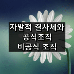 자발적 결사체, 공식 조직, 비공식 조직