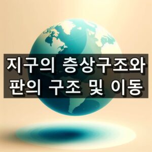 지구 층상구조와 판의 구조 그리고 판의 이동 대표 이미지